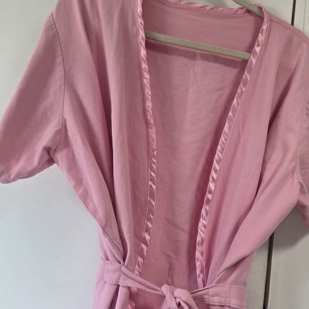 Robert Talbott Pink Satin-Trim Robe